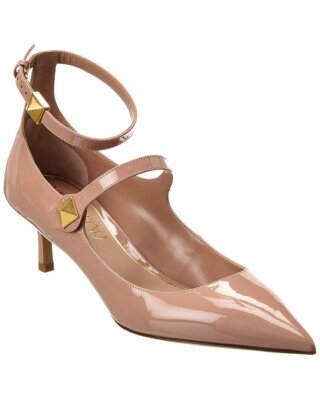 Valentino Roman Stud 50 Patent Pump Womens Pink 36