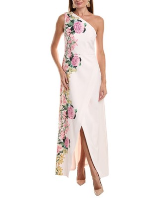 Kay Unger Carissa One-Shoulder Gown Womens Pink 6
