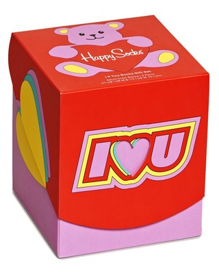 

Happy Socks, 3 шт., подарочный набор мужских носков I Love You, 41–46, Multi