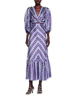 Женское миди-платье Sandro Brumela фиолетового цвета 34