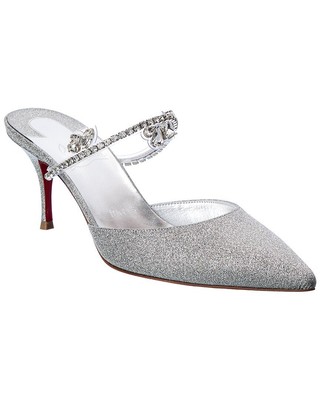 

Christian Louboutin Planet Queen 70 Женские блестящие кожаные туфли серебристого цвета, Серебряный, NA