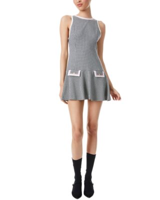 

Мини-платье женское Alice + Olivia Sima, Y houndstooth xs black/ecr