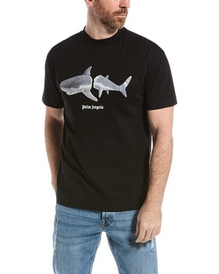 

Классическая мужская футболка Palm Angels Shark, черная, размер, Черный, NA