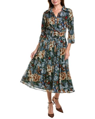 Шерстяная рубашка Samantha Sung Audrey женская синяя 10