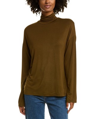 

Женская футболка с высоким воротником Vince Easy, Коричневый