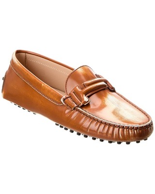 

Женские кожаные лоферы Tod S Double T коричневые 37,5, Коричневый, NA