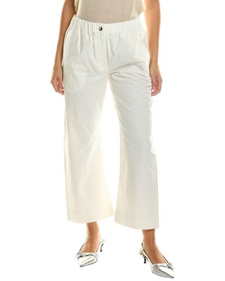 Женские однотонные брюки из легкой льняной смеси Proenza Schouler White Label
