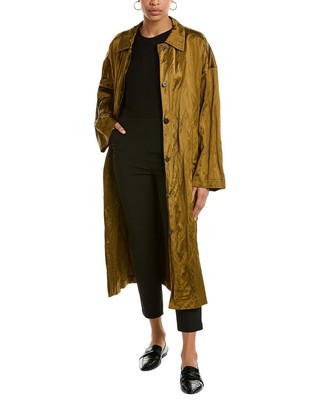 

Женское пальто из мятого атласа Lafayette 148 New York, Grape leaf