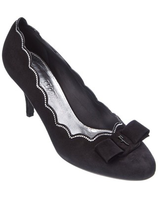 

Женские замшевые туфли Ferragamo Vara с шипами, Черный, NA