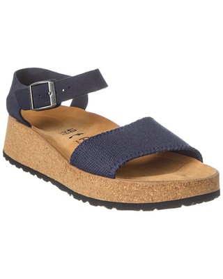 Женские замшевые сандалии Papillio By Birkenstock Glenda синего цвета 41