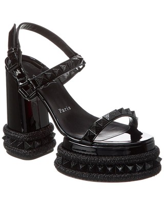 

Christian Louboutin Superaclou 130 Женские лакированные сандалии на платформе, NA