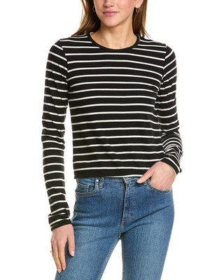 Женская футболка в полоску Monrow, черная, Xs