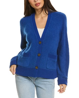 

Укороченный женский кардиган Johnny Was Calme Teddy Bear из шерсти и смеси альпаки, Синий