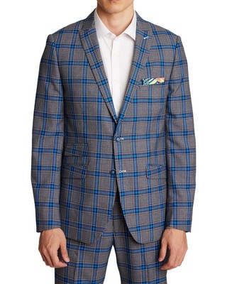 

Мужская куртка Ashton Peak с пейсли и серым узором, Grey royal check