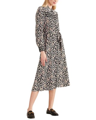 

Женское платье-рубашка миди Boden, Black;tropic charm