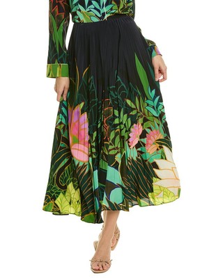 

Женская шелковая юбка-миди Valentino, Etnavy/multicolor