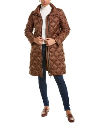 

Lafayette 148 New York Двустороннее стеганое пуховое пальто для женщин Isla, Коричневый, NA