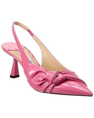 

Женские лакированные туфли-лодочки Jimmy Choo Elinor 65 с ремешком на пятке, Розовый, NA