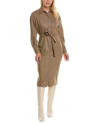 

Платье-рубашка из смесовой шерсти Max Mara Fronda женское, Бежевый