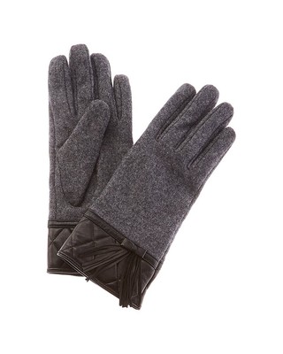 

Surell Accessories Женские перчатки из шерсти и кожи, Черный