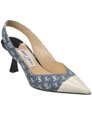 

Jimmy Choo Liya 65 Женские туфли-лодочки из денима и лакированной пятки, Синий, NA