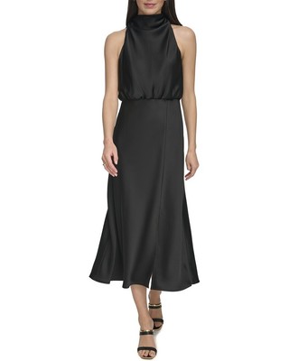 Атласное макси-платье Dkny женское 10