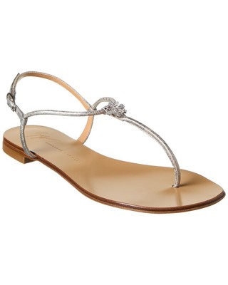 

Женские кожаные сандалии Giuseppe Zanotti Rock, Серебряный, NA