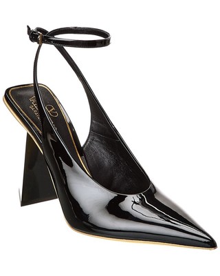 Женские босоножки-лодочки Valentino One Stud 100 из лакированной кожи