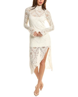 Moonsea Midi Dress Womens Beige L