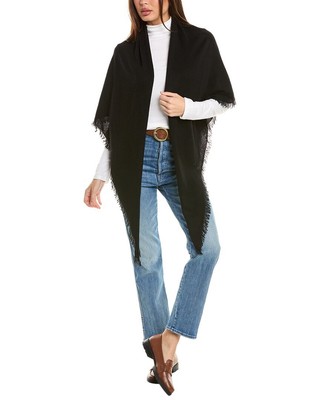 Кашемировый треугольник с бахромой Forte Cashmere Женский черный