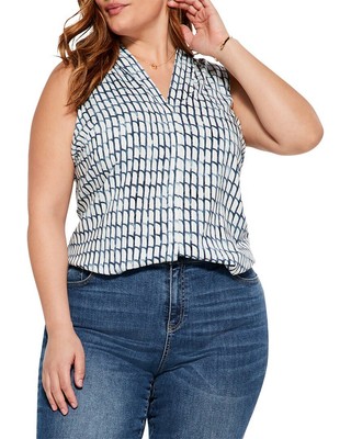 

Nic+Zoe Plus Lattice Live In Tank, женская майка, Bltblue multi