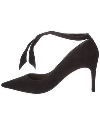Pre-owned Alexandre Birman Clarita 85 Suede Pump Women's In Black
