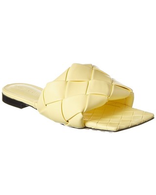 

Bottega Veneta The Lido Intrecciato Женские кожаные сандалии, Желтый, NA