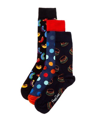 

Мужские носки Happy Socks 3Pk Lunch Time Crew, 41–46, Multi