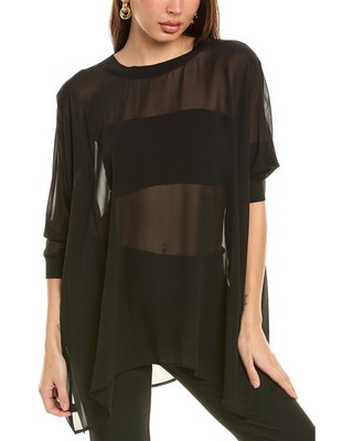 Женский шелковый топ с длинным рукавом Eileen Fisher Dolman