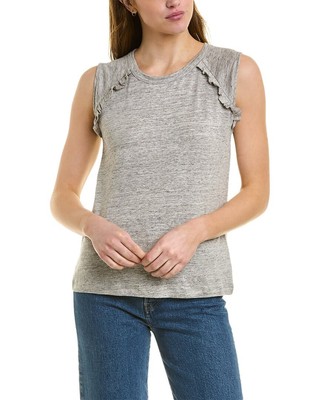 

Женская льняная майка Chaser с рюшами, серая, Grey