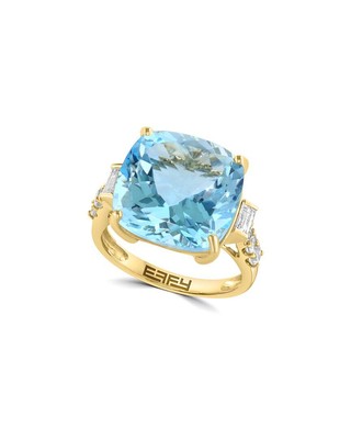 Effy Fine Jewelry 14 Карат 12,40 Карат. Кольцо с двумя драгоценными камнями Женское 7