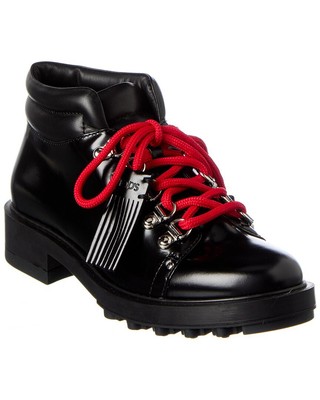 

Женские кожаные ботинки Tod S черные, Черный, NA