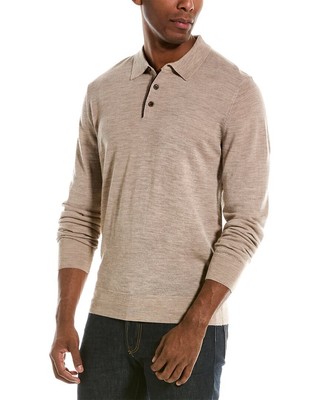 Bruno Magli Merino Wool Polo Sweater Men's  S