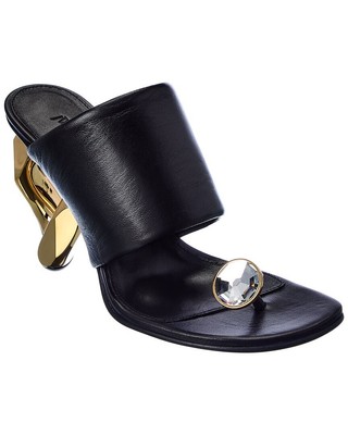 

Женские кожаные сандалии Jw Anderson с цепочкой, черные 36,5, Черный, NA