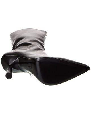 Pre-owned Gia Borghini Rosie 07 Leather Boot Women's In Black