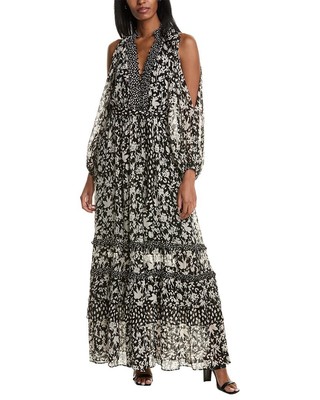 Ba&Sh Belted Maxi Dress Womens Black 0/Xs