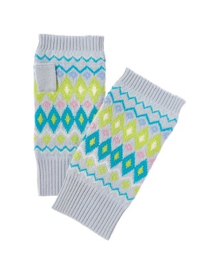 Brodie Cashmere Colourpop Fairisle Кашемировая грелка для запястья женская коричневая