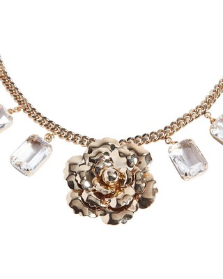 Pre-owned Carolina Herrera Flora Drop Necklace Women's