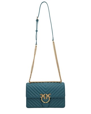 

Кожаное женское через плечо Pinko, синее, NA