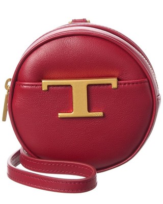 Неподвластный времени кожаный кошелек для монет Tod S Женский красный