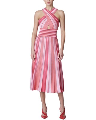 

Carolina Herrera плиссированное платье с бретелькой на бретельках женское, Geranium multi