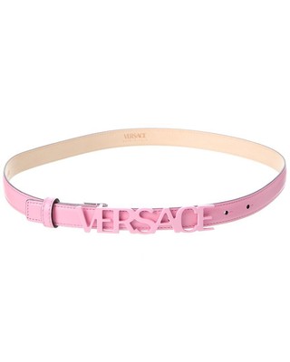 

Женский кожаный ремень Versace Logo Розовый