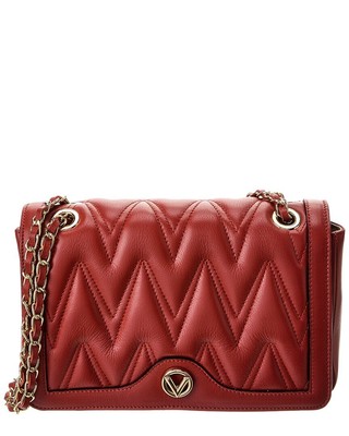 Valentino By Mario Valentino Аврора Бриллиантовая кожаная сумка через плечо женская красная