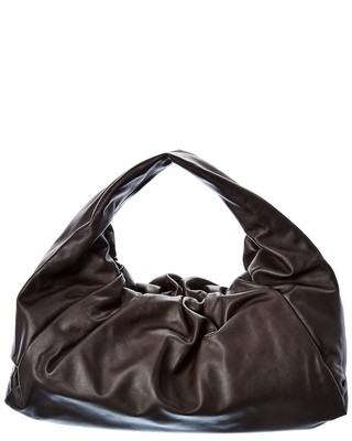 

Bottega Veneta Кожаная женская сумка-хобо через плечо коричневая, NA